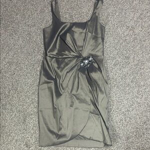 David Meister Gray Midi Dress